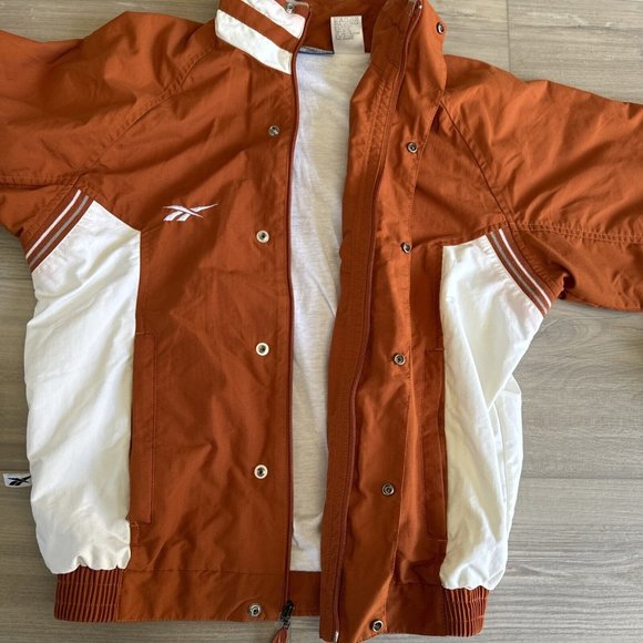VINTAGE Reebok Track Suit Women’s XS‎ Burnt Orange Texas Lined 2 Piece Y2K Logo - Picture 6 of 16